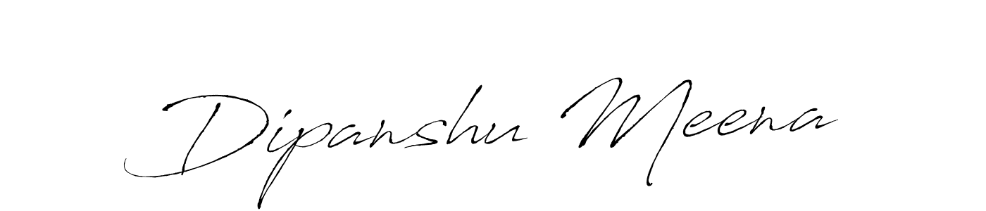 How to make Dipanshu Meena name signature. Use Antro_Vectra style for creating short signs online. This is the latest handwritten sign. Dipanshu Meena signature style 6 images and pictures png