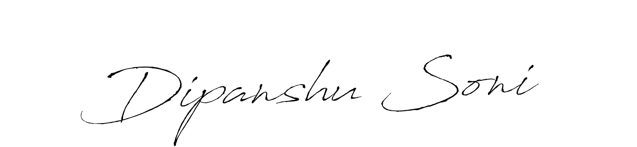 Create a beautiful signature design for name Dipanshu Soni. With this signature (Antro_Vectra) fonts, you can make a handwritten signature for free. Dipanshu Soni signature style 6 images and pictures png