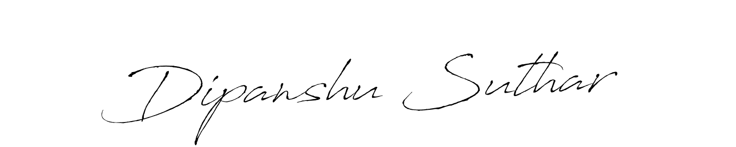 Dipanshu Suthar stylish signature style. Best Handwritten Sign (Antro_Vectra) for my name. Handwritten Signature Collection Ideas for my name Dipanshu Suthar. Dipanshu Suthar signature style 6 images and pictures png