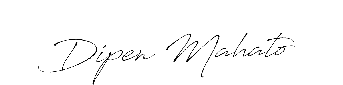 How to make Dipen Mahato name signature. Use Antro_Vectra style for creating short signs online. This is the latest handwritten sign. Dipen Mahato signature style 6 images and pictures png