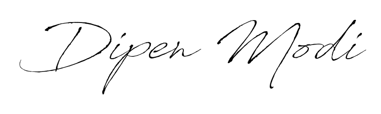 The Antro_Vectra handwriting style adds charm and authenticity to name Dipen Modi. A wonderful choice for personal thank-you notes. Dipen Modi signature style 6 images and pictures png
