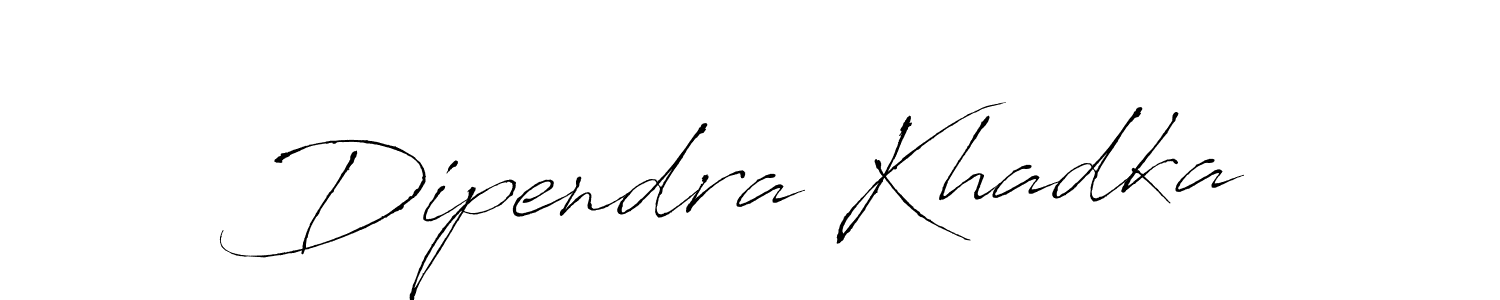 Design your own signature with our free online signature maker. With this signature software, you can create a handwritten (Antro_Vectra) signature for name Dipendra Khadka. Dipendra Khadka signature style 6 images and pictures png