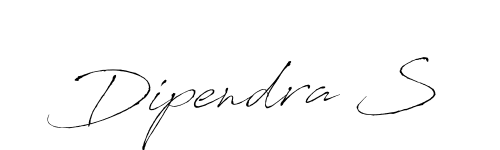 Make a beautiful signature design for name Dipendra S. With this signature (Antro_Vectra) style, you can create a handwritten signature for free. Dipendra S signature style 6 images and pictures png