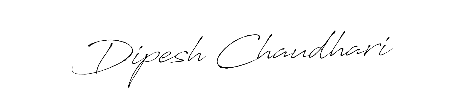 Dipesh Chaudhari stylish signature style. Best Handwritten Sign (Antro_Vectra) for my name. Handwritten Signature Collection Ideas for my name Dipesh Chaudhari. Dipesh Chaudhari signature style 6 images and pictures png