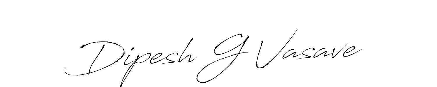 Create a beautiful signature design for name Dipesh G Vasave. With this signature (Antro_Vectra) fonts, you can make a handwritten signature for free. Dipesh G Vasave signature style 6 images and pictures png