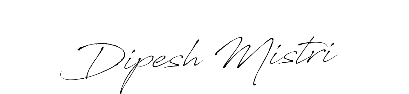 How to make Dipesh Mistri name signature. Use Antro_Vectra style for creating short signs online. This is the latest handwritten sign. Dipesh Mistri signature style 6 images and pictures png