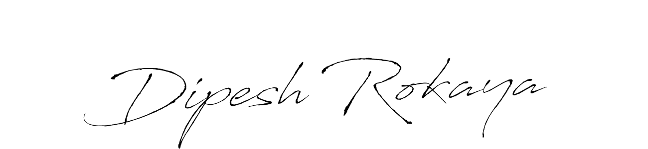 How to make Dipesh Rokaya name signature. Use Antro_Vectra style for creating short signs online. This is the latest handwritten sign. Dipesh Rokaya signature style 6 images and pictures png