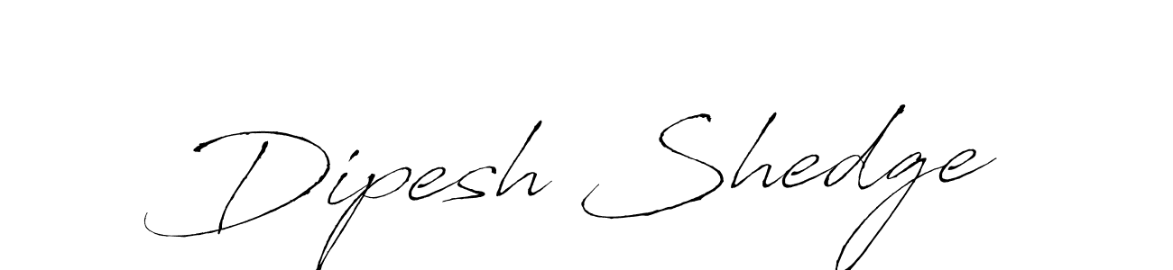 How to make Dipesh Shedge name signature. Use Antro_Vectra style for creating short signs online. This is the latest handwritten sign. Dipesh Shedge signature style 6 images and pictures png