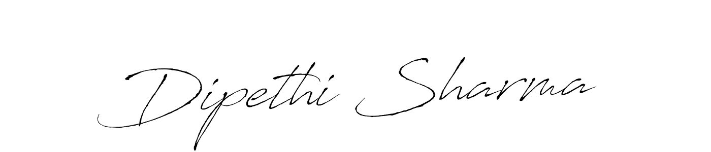 Design your own signature with our free online signature maker. With this signature software, you can create a handwritten (Antro_Vectra) signature for name Dipethi Sharma. Dipethi Sharma signature style 6 images and pictures png