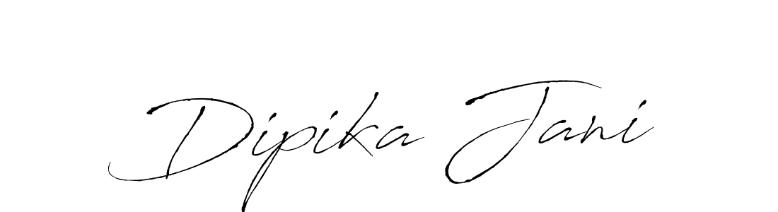 The best way (Antro_Vectra) to make a short signature is to pick only two or three words in your name. The name Dipika Jani include a total of six letters. For converting this name. Dipika Jani signature style 6 images and pictures png