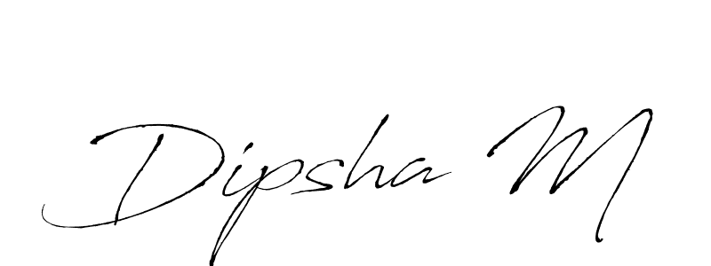 How to make Dipsha M name signature. Use Antro_Vectra style for creating short signs online. This is the latest handwritten sign. Dipsha M signature style 6 images and pictures png