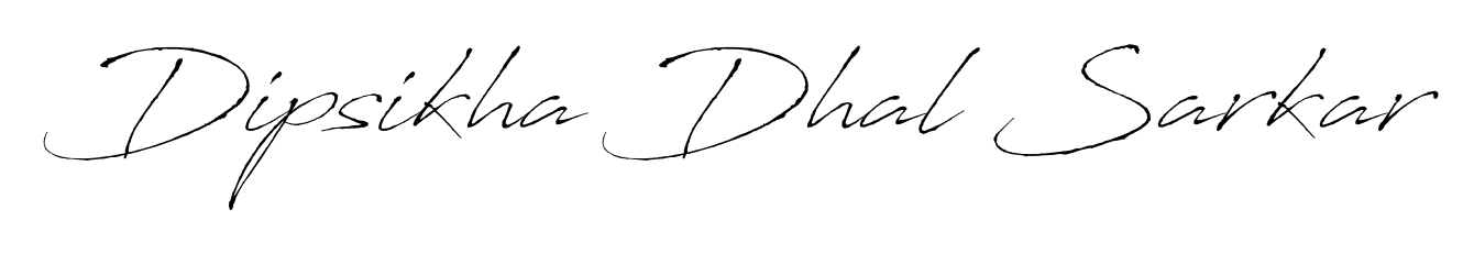 Looking for an artistic signature for Dipsikha Dhal Sarkar? The Antro_Vectra calligraphy style gives a sophisticated flow suitable for business cards and emails. Dipsikha Dhal Sarkar signature style 6 images and pictures png