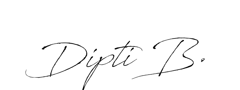 How to make Dipti B. name signature. Use Antro_Vectra style for creating short signs online. This is the latest handwritten sign. Dipti B. signature style 6 images and pictures png