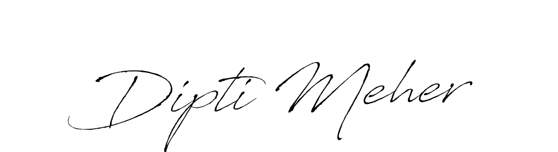 Create a beautiful signature design for name Dipti Meher. With this signature (Antro_Vectra) fonts, you can make a handwritten signature for free. Dipti Meher signature style 6 images and pictures png