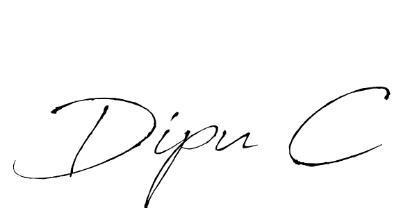 Make a beautiful signature design for name Dipu C. With this signature (Antro_Vectra) style, you can create a handwritten signature for free. Dipu C signature style 6 images and pictures png