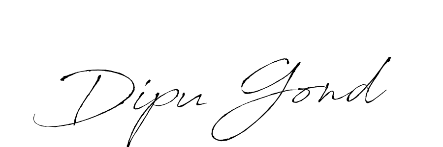 Dipu Gond stylish signature style. Best Handwritten Sign (Antro_Vectra) for my name. Handwritten Signature Collection Ideas for my name Dipu Gond. Dipu Gond signature style 6 images and pictures png