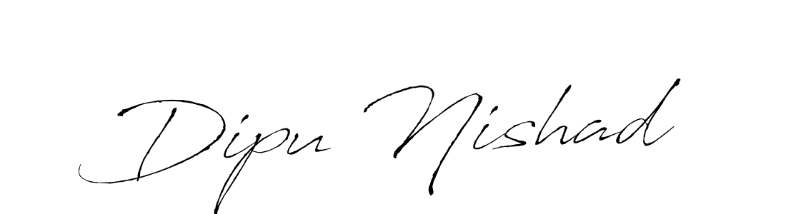 How to make Dipu Nishad name signature. Use Antro_Vectra style for creating short signs online. This is the latest handwritten sign. Dipu Nishad signature style 6 images and pictures png
