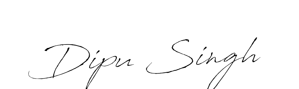 Make a beautiful signature design for name Dipu Singh. With this signature (Antro_Vectra) style, you can create a handwritten signature for free. Dipu Singh signature style 6 images and pictures png