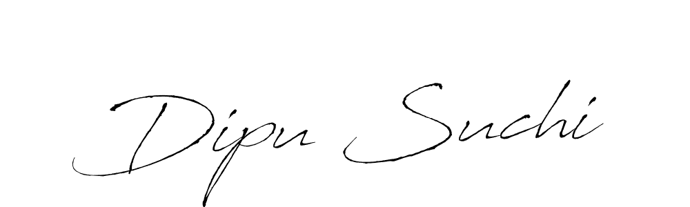 Antro_Vectra is a professional signature style that is perfect for those who want to add a touch of class to their signature. It is also a great choice for those who want to make their signature more unique. Get Dipu Suchi name to fancy signature for free. Dipu Suchi signature style 6 images and pictures png