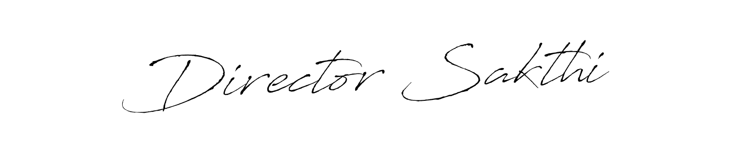 Director Sakthi stylish signature style. Best Handwritten Sign (Antro_Vectra) for my name. Handwritten Signature Collection Ideas for my name Director Sakthi. Director Sakthi signature style 6 images and pictures png