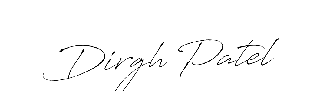 Also we have Dirgh Patel name is the best signature style. Create professional handwritten signature collection using Antro_Vectra autograph style. Dirgh Patel signature style 6 images and pictures png