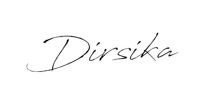Create a beautiful signature design for name Dirsika. With this signature (Antro_Vectra) fonts, you can make a handwritten signature for free. Dirsika signature style 6 images and pictures png