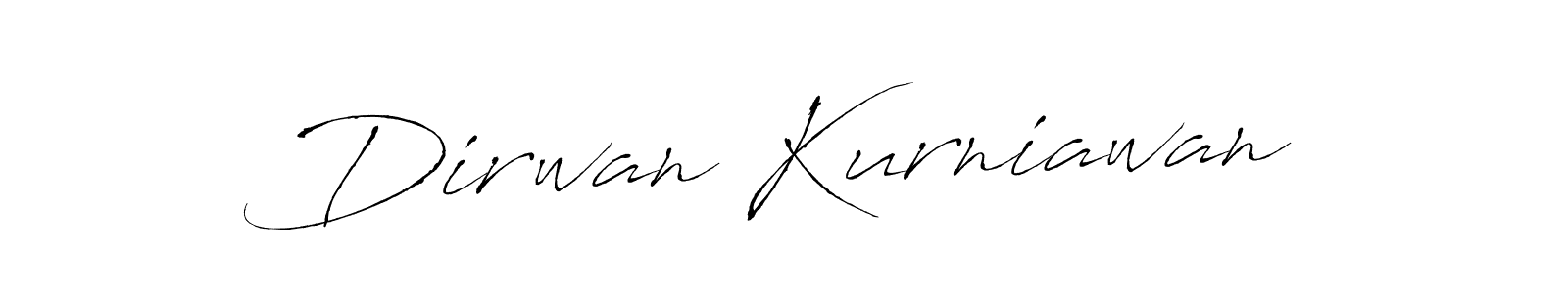 Make a beautiful signature design for name Dirwan Kurniawan. With this signature (Antro_Vectra) style, you can create a handwritten signature for free. Dirwan Kurniawan signature style 6 images and pictures png