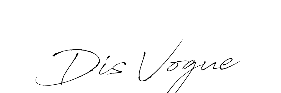 Dis Vogue stylish signature style. Best Handwritten Sign (Antro_Vectra) for my name. Handwritten Signature Collection Ideas for my name Dis Vogue. Dis Vogue signature style 6 images and pictures png