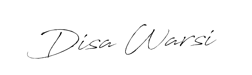 How to make Disa Warsi signature? Antro_Vectra is a professional autograph style. Create handwritten signature for Disa Warsi name. Disa Warsi signature style 6 images and pictures png