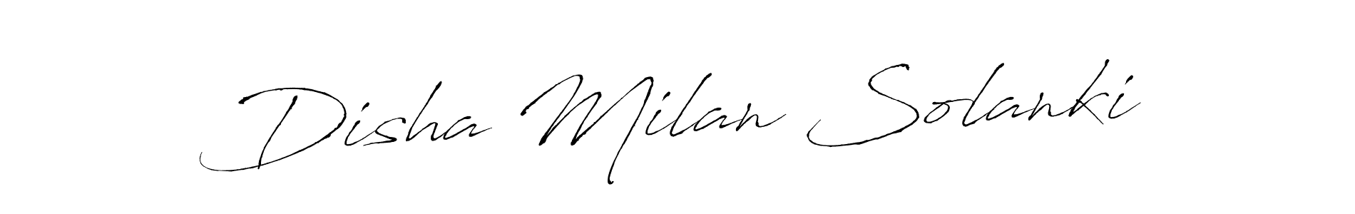 if you are searching for the best signature style for your name Disha Milan Solanki. so please give up your signature search. here we have designed multiple signature styles  using Antro_Vectra. Disha Milan Solanki signature style 6 images and pictures png