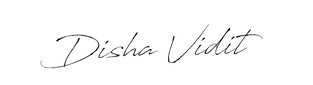 Create a beautiful signature design for name Disha Vidit. With this signature (Antro_Vectra) fonts, you can make a handwritten signature for free. Disha Vidit signature style 6 images and pictures png