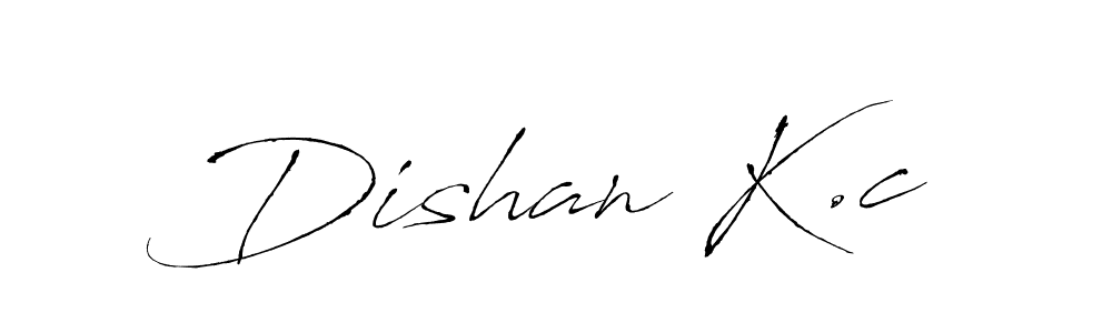 Design your own signature with our free online signature maker. With this signature software, you can create a handwritten (Antro_Vectra) signature for name Dishan K.c. Dishan K.c signature style 6 images and pictures png