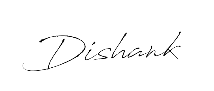 How to make Dishank signature? Antro_Vectra is a professional autograph style. Create handwritten signature for Dishank name. Dishank signature style 6 images and pictures png