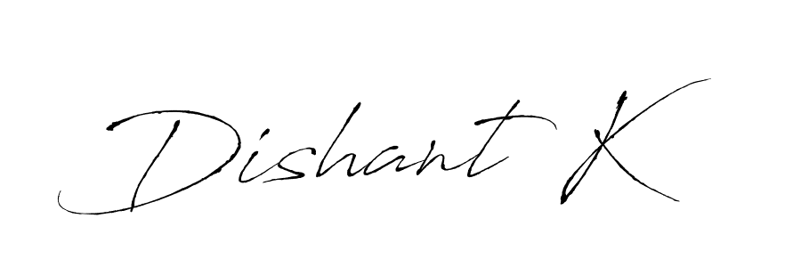 Also You can easily find your signature by using the search form. We will create Dishant K name handwritten signature images for you free of cost using Antro_Vectra sign style. Dishant K signature style 6 images and pictures png