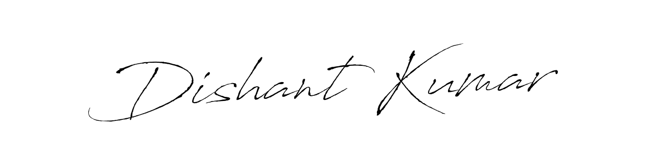 Make a beautiful signature design for name Dishant Kumar. With this signature (Antro_Vectra) style, you can create a handwritten signature for free. Dishant Kumar signature style 6 images and pictures png