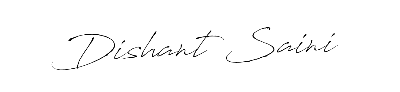 How to make Dishant Saini name signature. Use Antro_Vectra style for creating short signs online. This is the latest handwritten sign. Dishant Saini signature style 6 images and pictures png
