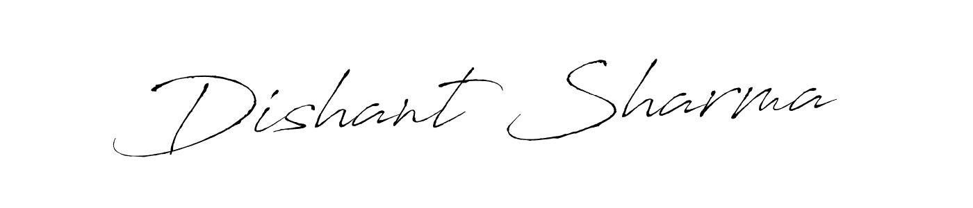 Dishant Sharma stylish signature style. Best Handwritten Sign (Antro_Vectra) for my name. Handwritten Signature Collection Ideas for my name Dishant Sharma. Dishant Sharma signature style 6 images and pictures png