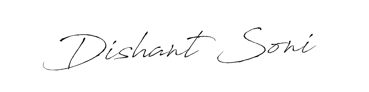 Dishant Soni stylish signature style. Best Handwritten Sign (Antro_Vectra) for my name. Handwritten Signature Collection Ideas for my name Dishant Soni. Dishant Soni signature style 6 images and pictures png