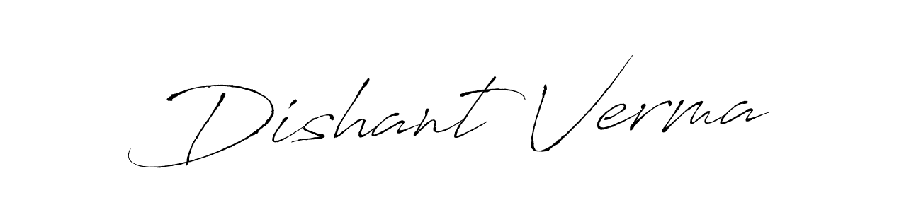 Make a beautiful signature design for name Dishant Verma. With this signature (Antro_Vectra) style, you can create a handwritten signature for free. Dishant Verma signature style 6 images and pictures png