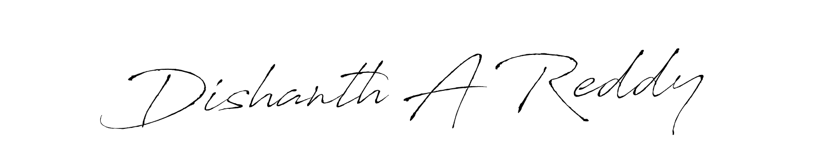 Create a beautiful signature design for name Dishanth A Reddy. With this signature (Antro_Vectra) fonts, you can make a handwritten signature for free. Dishanth A Reddy signature style 6 images and pictures png