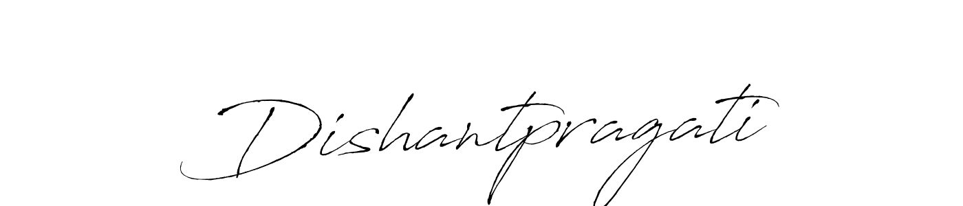 Make a beautiful signature design for name Dishantpragati. With this signature (Antro_Vectra) style, you can create a handwritten signature for free. Dishantpragati signature style 6 images and pictures png