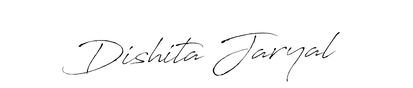 How to make Dishita Jaryal name signature. Use Antro_Vectra style for creating short signs online. This is the latest handwritten sign. Dishita Jaryal signature style 6 images and pictures png