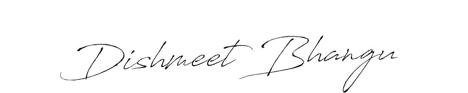 Antro_Vectra is a professional signature style that is perfect for those who want to add a touch of class to their signature. It is also a great choice for those who want to make their signature more unique. Get Dishmeet Bhangu name to fancy signature for free. Dishmeet Bhangu signature style 6 images and pictures png