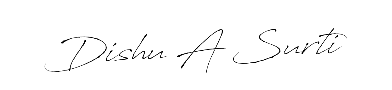 Once you've used our free online signature maker to create your best signature Antro_Vectra style, it's time to enjoy all of the benefits that Dishu A Surti name signing documents. Dishu A Surti signature style 6 images and pictures png