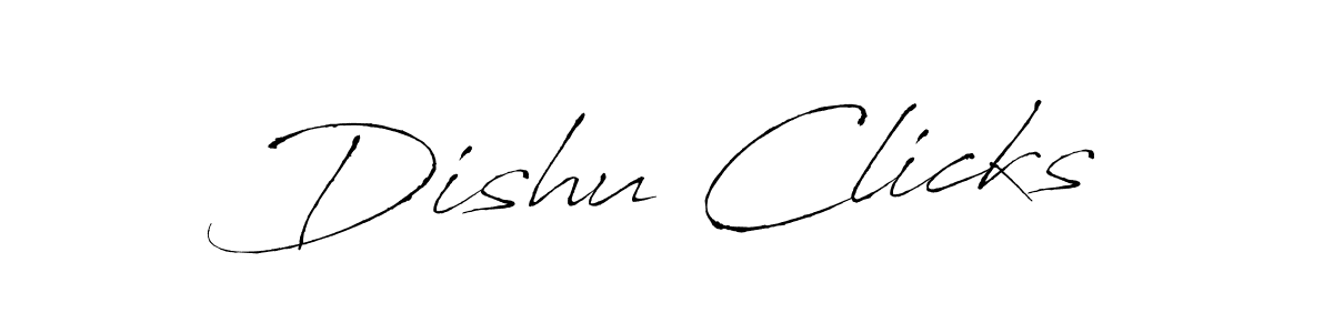 Design your own signature with our free online signature maker. With this signature software, you can create a handwritten (Antro_Vectra) signature for name Dishu Clicks. Dishu Clicks signature style 6 images and pictures png