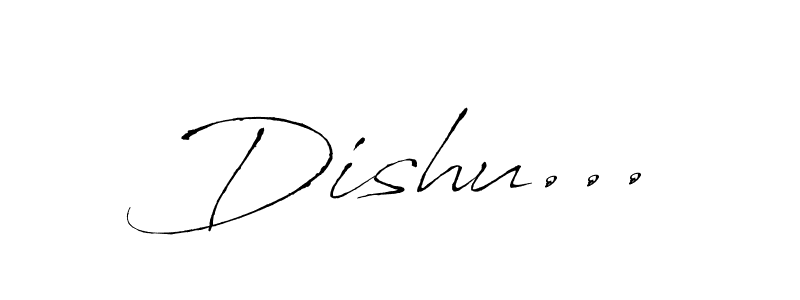 How to Draw Dishu... signature style? Antro_Vectra is a latest design signature styles for name Dishu.... Dishu... signature style 6 images and pictures png