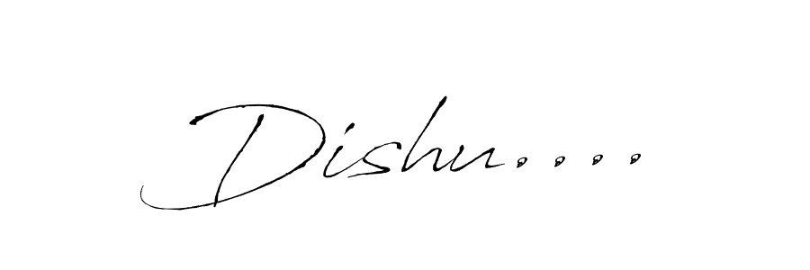 Use a signature maker to create a handwritten signature online. With this signature software, you can design (Antro_Vectra) your own signature for name Dishu..... Dishu.... signature style 6 images and pictures png