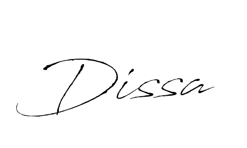 The best way (Antro_Vectra) to make a short signature is to pick only two or three words in your name. The name Dissa include a total of six letters. For converting this name. Dissa signature style 6 images and pictures png