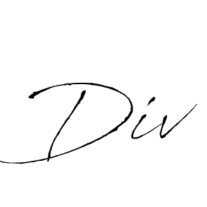 How to Draw Div signature style? Antro_Vectra is a latest design signature styles for name Div. Div signature style 6 images and pictures png