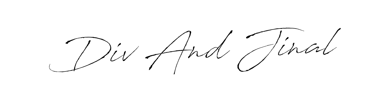This is the best signature style for the Div And Jinal name. Also you like these signature font (Antro_Vectra). Mix name signature. Div And Jinal signature style 6 images and pictures png